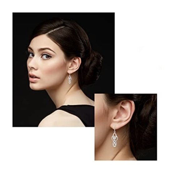 925 Sterling Silver Dangle Earrings - Picture 3 of 3